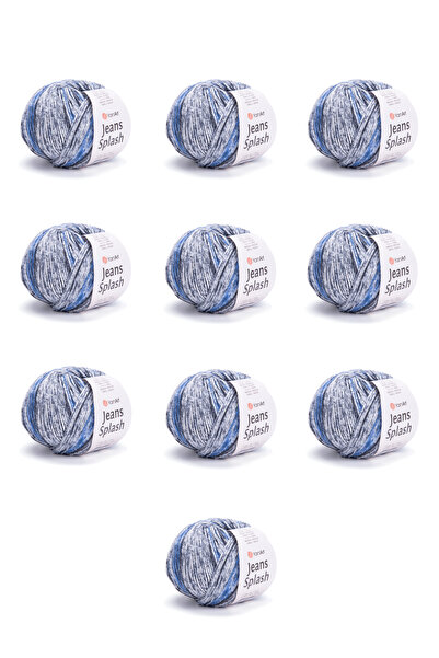 Yarnart Jeans Splash 10 Pieces Hand Knitting Yarn (947) 55% Cotton 45% Polyac...