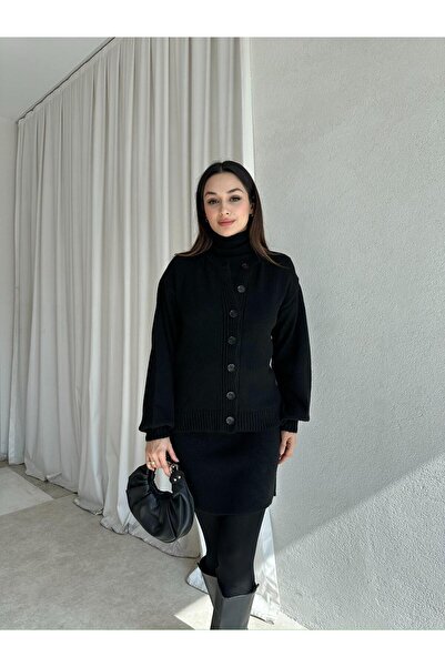 Mooi Butik Mi̇rela Knitwear Set 8272 - Black
