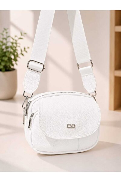 Vona Bags حقيبة كتف نسائية باللون الأبيض Mv028