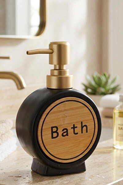 ALBETTO Porcelain Liquid Soap Dispenser 300ml Bath Black 48408