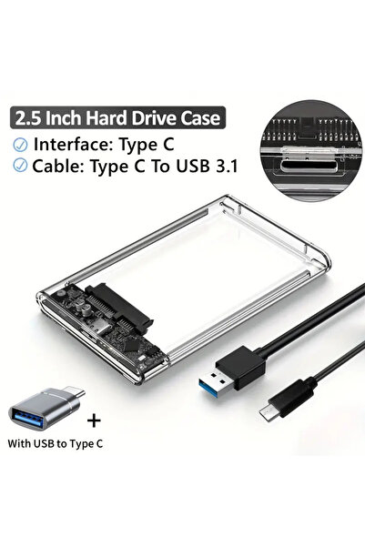 Choice4 علبة قرص صلب USB C-USB A OTG USB 3.0/USB 3.1 بحجم 2.5 بوصة من نوع SAT...