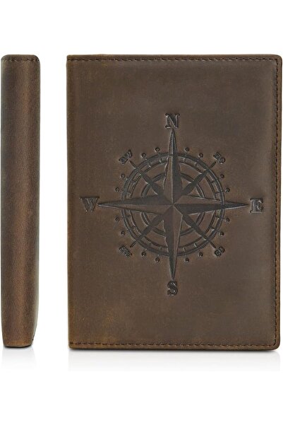 POLARE ORIGINAL Slim RFID Blocking Leather Passport Holder Travel Bifold Wall...