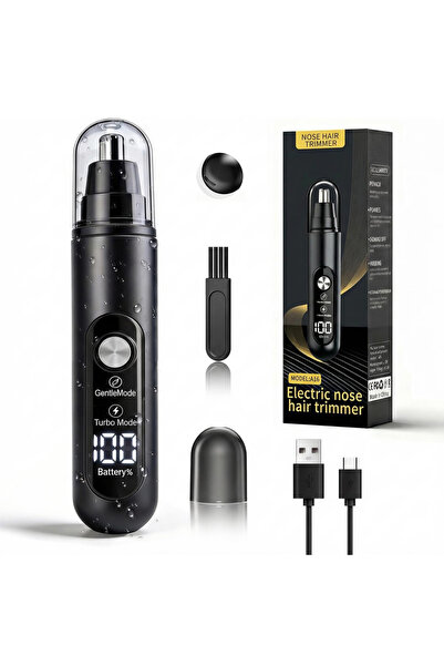 Choice Black Nose Hair Trimmer Mini Portable Electric Nose Hair Clipper Recha...