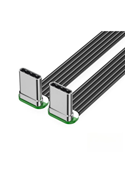Choice61 كابل USB-C إلى USB-C مرن مسطح من السيليكون بطول 5 سم، شحن سريع 65 وا...