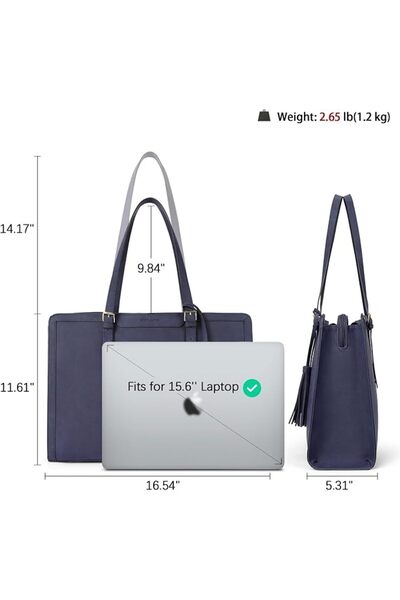BOSTANTEN Womens Leather Laptop Tote Office Shoulder Handbag Vintage Briefcas...