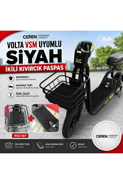 Ceren Handmade Concept Volta Vsm Uyumlu İkili Paspas, Ön Sepet Paspası ve Aya...