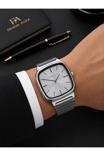 Frank Alex Special for Suit Premium Men's Wristwatch Steel Band 2 Years Warra...