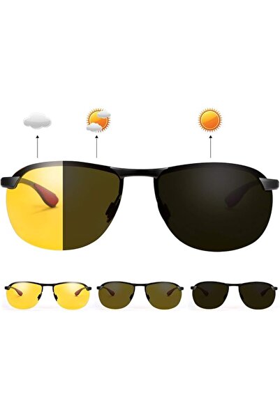 MIRYEA Photochromic Polarized Sunglasses for Men Women Day and Night UV Prote...