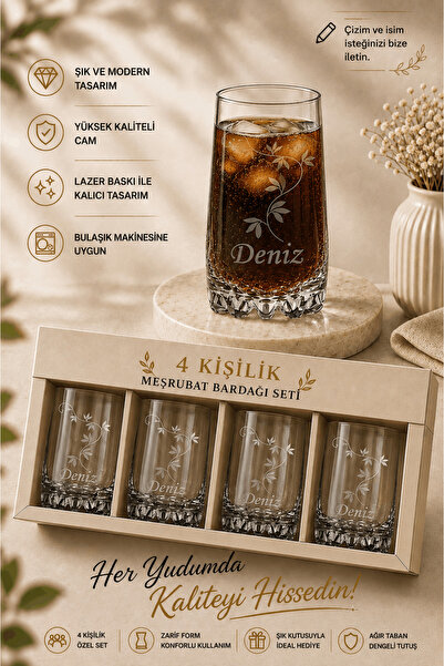 Paşabahçe Kişiye Özel Lazer İşlemeli Bardak Seti