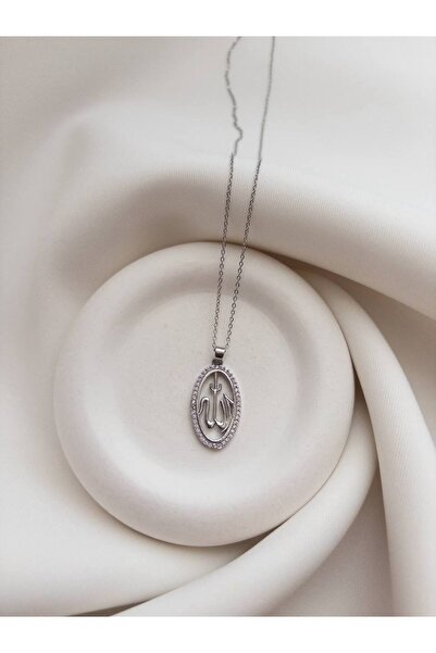 Minne Jewelry-Accessory Allah Yazılı Kolye - Gümüş Renk Allah Yazılı Kolye - ...