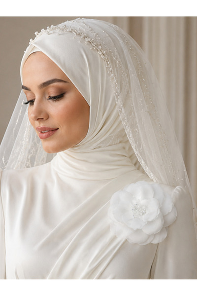 WOWMOM Gelinlik İçin Büyük Çiçek Broş – Tesettür Gelinlik, Nikah Elbisesi ve ...