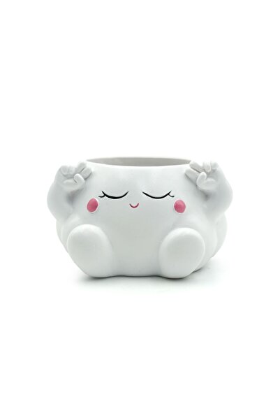 Generic Marketplace Beram Clouds Design Flower Pot Victory Polyresin Cute Smi...