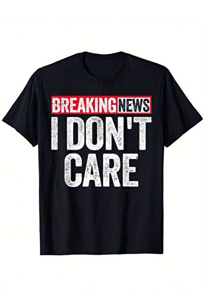 k222 تي شيرت جديد بأكمام قصيرة للجنسين من Breaking News I Don't Care Loose St...