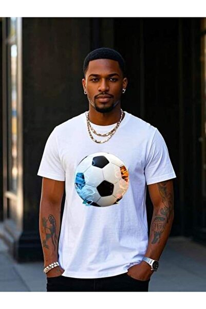 KYMC07 Men'S 2D Soccer T-Shirt| Retro Print, Casual & Sports Wear, Crew Neck,...