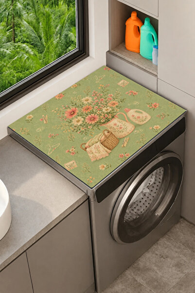 Valerine Life Clothes Dryer Top Organizer Mat Liquid-Proof Cover Sage Laundry...