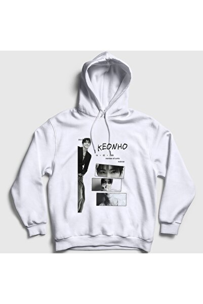 Presmono سويت شيرت بقلنسوة أبيض للجنسين من Keonho K-Pop Cortis 617640tt