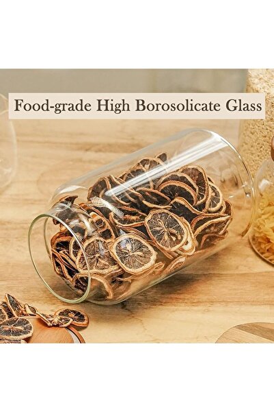 HI-FINE Dry Food Storage Containers with Measuring Cup, Airtight Plastic Kitc...
