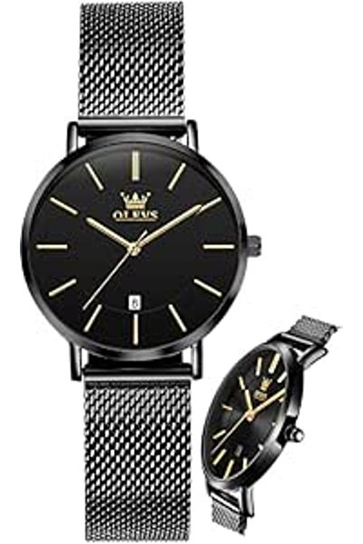 OLEVS Watches for Women Dress Roman Numerals Diamonds Stainless Steel Waterpr...