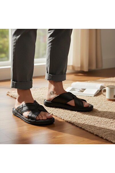 BAGSSHOES 10508 نعال أوزيلا من الجلد الطبيعي ذو النعل التشريحي المريح والشريط...