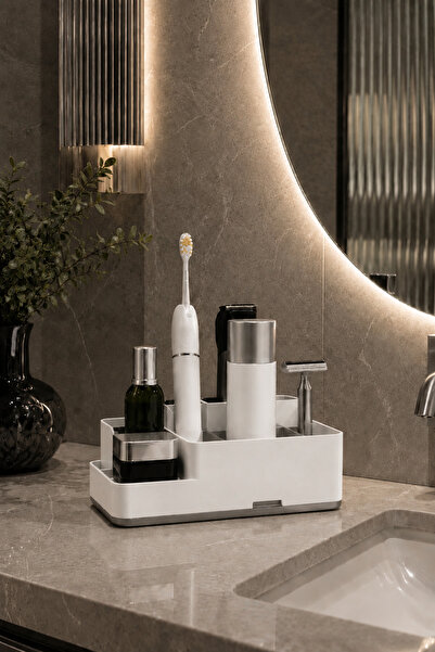 Arvella Studio رف منظم للحمام - حامل منظم لمستحضرات التجميل والعناية الشخصية ...