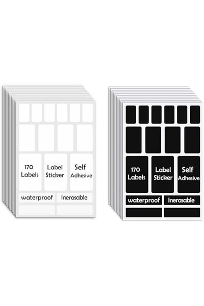 NALACAL 170Pcs Removable Labels for Jars, Storage Bins, Kitchen Food Containe...