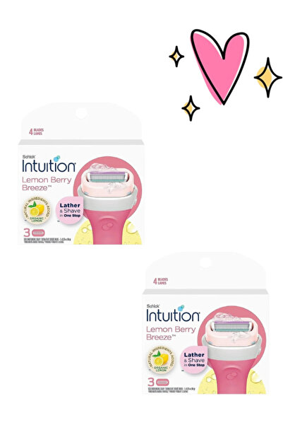 Schick Intuition 2 Pieces Intuition Razor Lemon Berry Breeze 3 Pcs