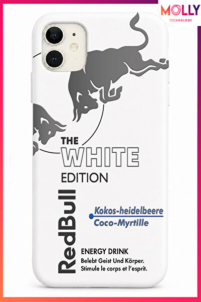 Molly iPhone 11 İçin Beyaz The White Edition Desenli İçi Kadife Silikon Kılıf