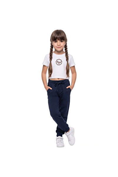 CUBBUX Girls' Plain Woven School and Sports Sweatpants Trousers