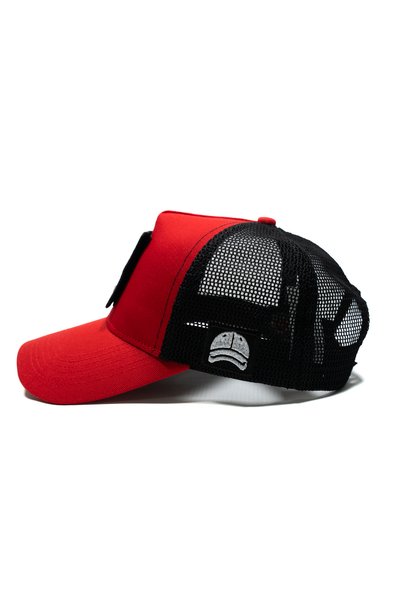 all hats 63 Count Patch Detailed Mesh Trucker Baseball Cap