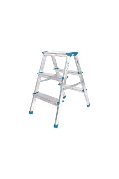 T8 Store 3+3 Çift Basamaklı Alüminyum Metal Merdiven Yükseklik = 69CM Baş Gen...