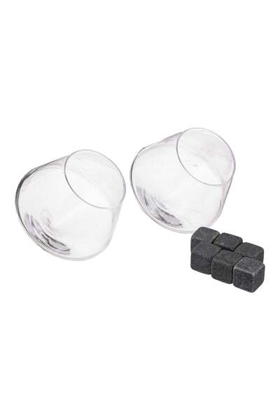 Secret de Gourmet Set de servire whisky Gob, 2 pahare 300 ml și 6 pietre de g...