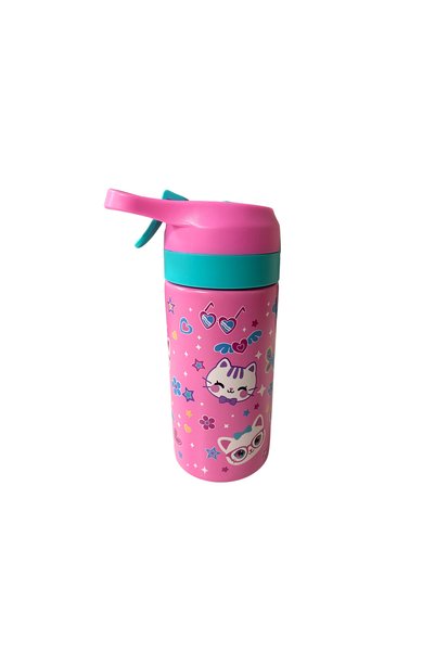 TW Stainless Steel Water Bottle with Spray (Cat Design) (320 ml)