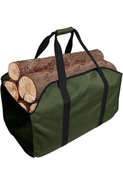 STARSTAR Wooden firewood basket - Large firewood bag, made of waterproof, tea...