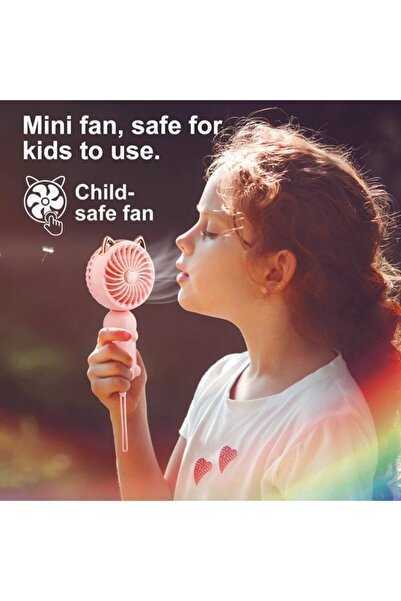 STARSTAR Mini portable fan with rechargeable battery and 3 wind speed setting...