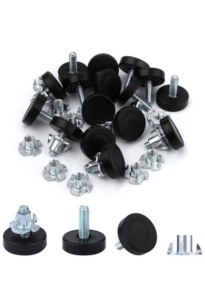 STARSTAR 1/4-inch threaded outer diameter furniture leveling feet, adjustable...