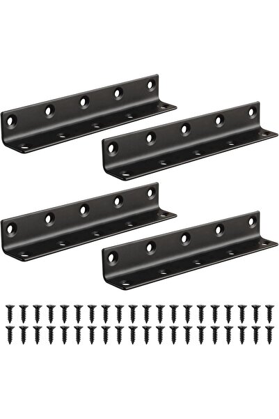 STARSTAR L-shaped corner connectors, 4-pack, stainless steel L-shaped metal b...