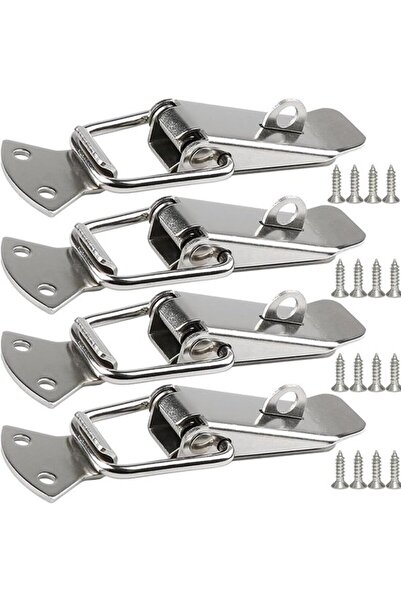 STARSTAR 10pc 56mm Stainless Steel Spring-Loaded Toggle Latches, Lever Clamp ...