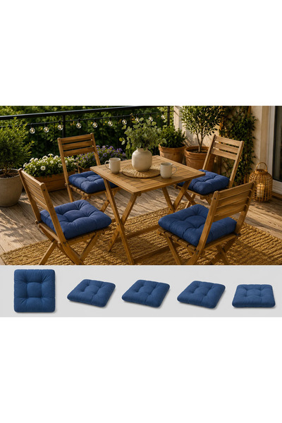 TextiLici Set 4 Perne Scaun LuxSeat – 40x40x7 cm – 300 g/mp, Matlasate, Inter...