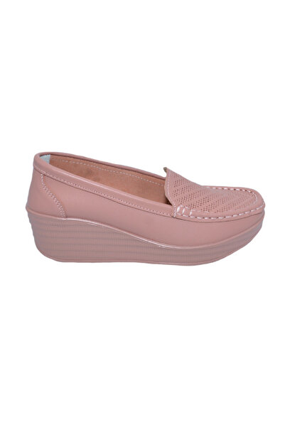 OEM Pantofi damă roz din piele naturală cu platformă confortabilă