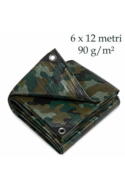 OEM Prelată impermeabilă militară 6x12 m, 90 g/m², protecție UV, rezistentă l...