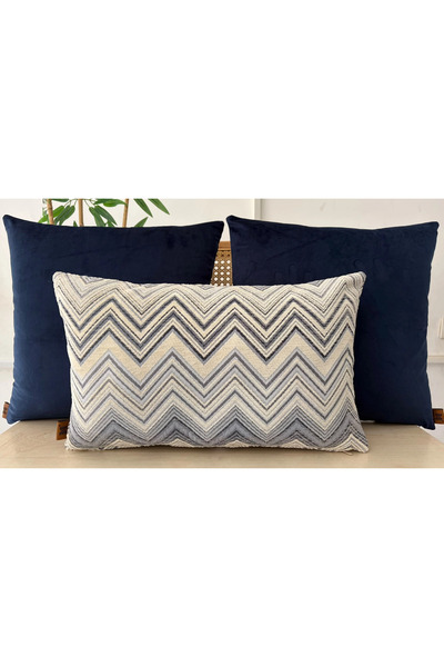 Elanora Home Decorative cushion covers, high-quality woven fabric, set of 3