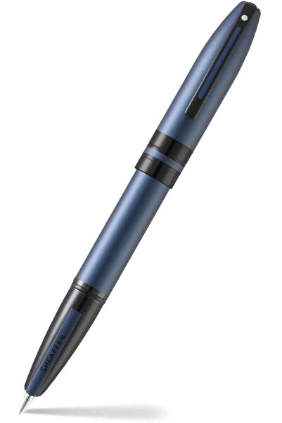 Sheaffer Icon Metallic Blue with Gloss Black PVD Appts. Fountain Pen - Med Nib