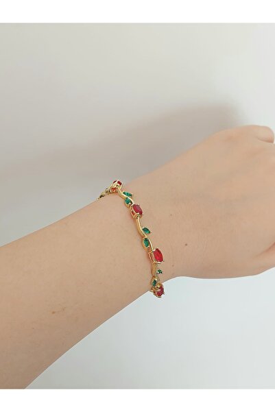 bijoux uniques Zircon Stone Waterway Leaf Flower Ivy Steel Bracelet