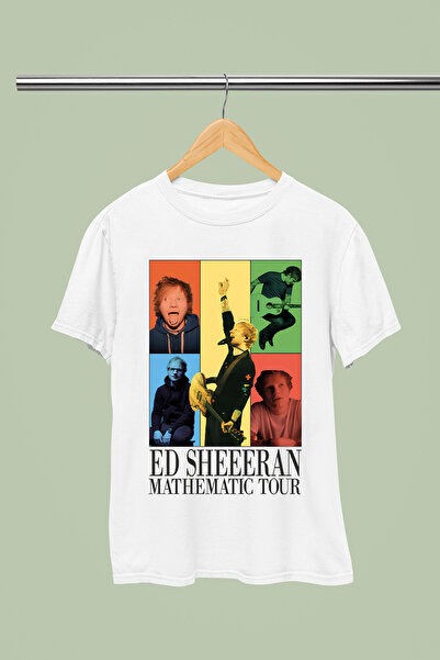 MAGORS تيشيرت ED SHEERAN مطبوع من القطن بأكمام قصيرة وقصة عادية للشباب والأطفال