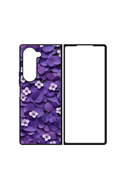 4TECH Θήκες Κινητών Τηλεφώνων Μωβ Λουλούδια Samsung Galaxy Z Fold 6