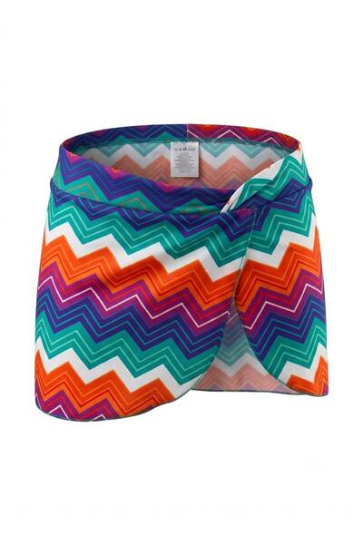 AQUELLA Multicolor twisted skirt