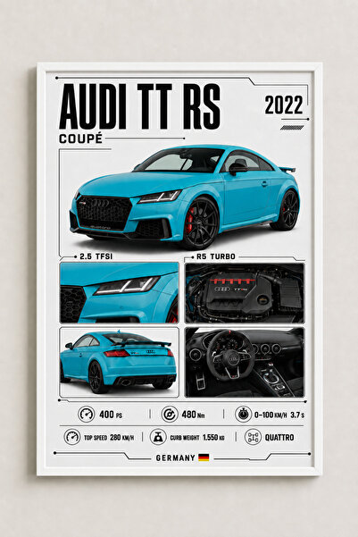 Miutic Print Studio Tablou decorativ auto Audi TT RS Coupé cu specificații te...
