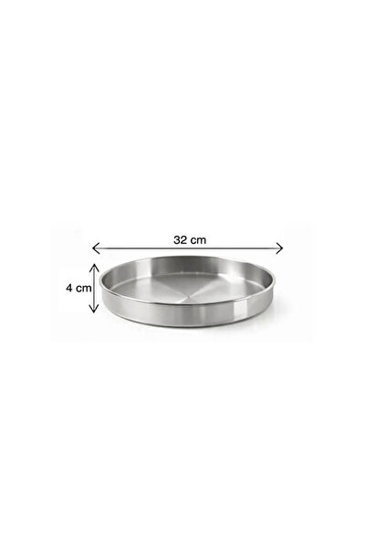 Paslanmaz Çelik Fırın Tepsisi 32 cm - 304 Kalite