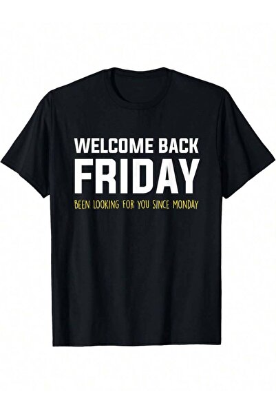k222 قميص رجالي بطبعة TGIF Sarcastic Humor Welcome Back To Work Fun - تي شيرت...