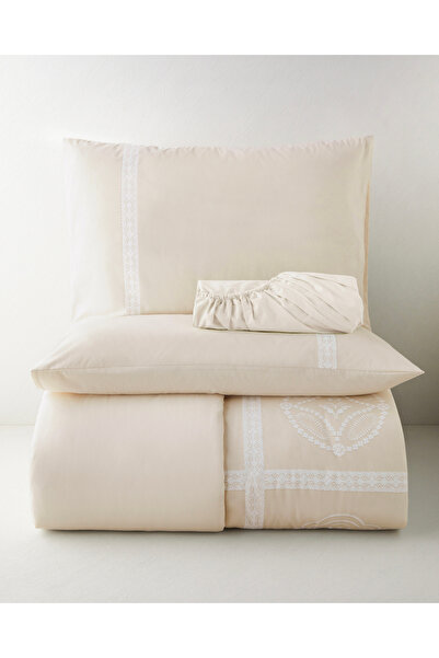 English Home Serenity Dama Pamuk Çarşaflı Çift Kişilik Nevresim Takımı 200x22...